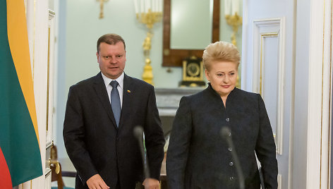 Saulius Skvernelis ir Dalia Grybauskaitė