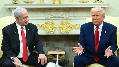 Benjaminas Netanyahu ir Donaldas Trumpas