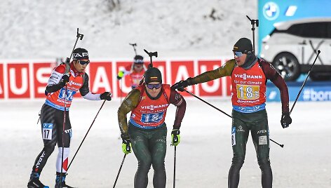 Biatlono estafetė: Linas Banys ir Tomas Kaukėnas
