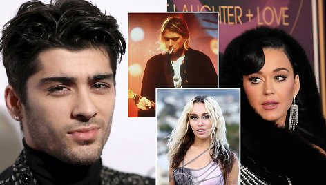 Zaynas Malikas, Katy Perry, Miley Cyrus, Kurtas Cobainas