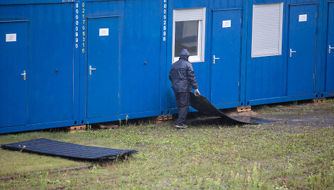 Medininkuose statomi konteineriniai nameliai migrantams