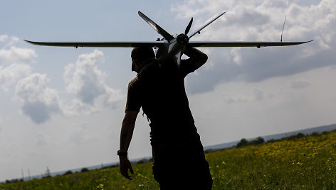 Ukrainos 80-os brigados karių žvalgybos operacija virš Bachmuto