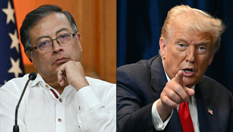 Gustavo Petro ir Donaldas Trumpas / FEDERICO PARRA ANDREW CABALLERO-REYNOLDS / AFP