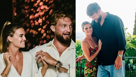 Domantas Sabonis su žmona Shashana