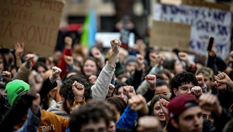 Protestas prieš pensiijų reformą Bordo mieste