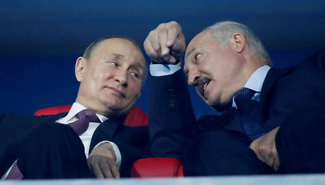 Vladimiras Putinas ir Aliaksandras Luka&scaron;enka