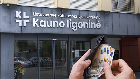 Kauno ligoninės darbuotojai staiga gavo mažesnes algas už sausį