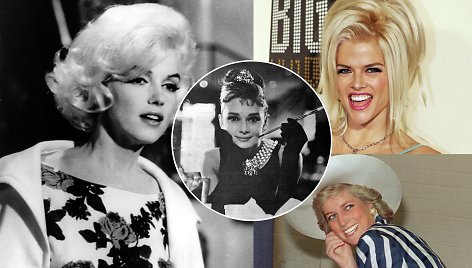 Marilyn Monroe, Audrey Hepburn, Anna Nicole Smith, princesė Diana
