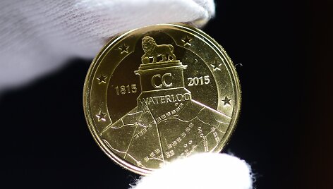 2,5 nominalo eurų monetos
