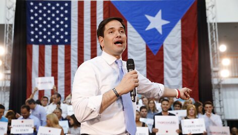 JAV prezidentinės kampanijos pirminius rinkimus Puerto Rike laimėjo Marco Rubio