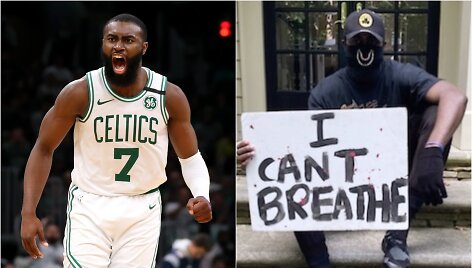 Jaylenas Brownas protestuoja Atlantoje