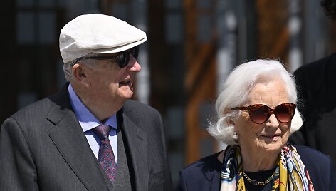 Buvęs Belgijos karalius Albertas II ir jo žmona karalienė Paola
