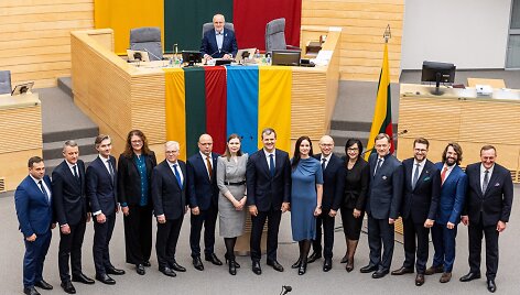 Gintauto Palucko vadovaujamas Ministrų kabinetas / BNS nuotr.