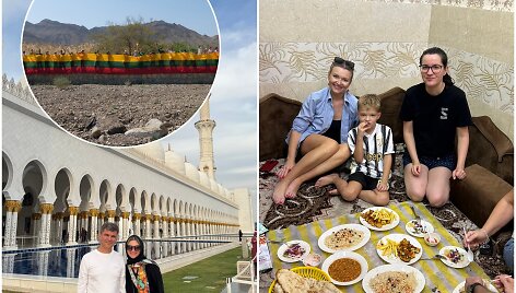 Dovilė su &scaron;eima JAE gyvena jau trejus metus, tiek pat laiko ten sutinka Vasario 16-ąją ir Ramadaną