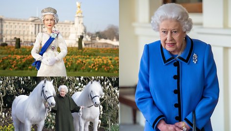 Elizabeth II ir pagal jos portretą sukurta barbė