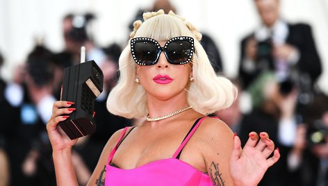 Lady Gaga ant „Met Gala“ raudono kilimo