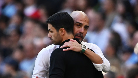 Pepas Guardiola ir Mikelis Arteta