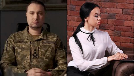 Ukrainos gynybos žvalgybos vadovas Kyrylo Budanovas ir jo žmona Marianna Budanova