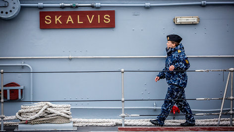 Karinių jūrų pajėgų laivo „Skalvis“ karininkė Agnija Aleknaitė 