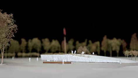 Naujasis Luki&scaron;kių aik&scaron;tės memorialo maketas