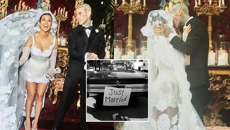 K.Kardashian ir T.Bakeris vėl susituokė, tik Italijoje: „Ilgai ir laimingai“