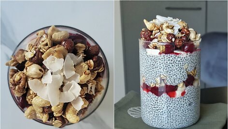 Chia (ispaninio &scaron;alavijo sėklų) pudingas