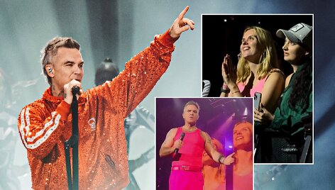 Robbie Williamso koncerto akimirka
