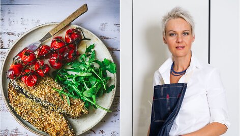 Nida Degutienė ir jos ruo&scaron;tas patiekalas