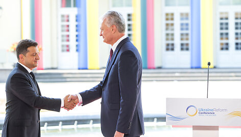 Gitano Nausėdos ir Volodymyro Zelenskio spaudos konferencija