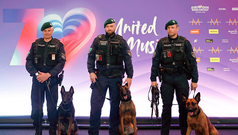 Policijos saugumo priemonių &bdquo;Eurovizijai&ldquo; pristatymas Vienoje / Lisa Leutner / REUTERS