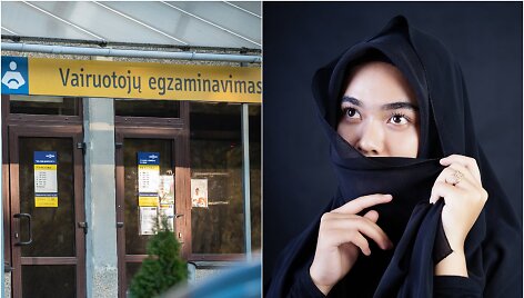 Pabėgėlė "Regitroje" privalėjo nusiimti galvos apdangalą