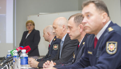 Spaudos konferencija dėl gaisro Alytuje