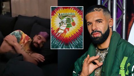 Drake'as su Lietuvos krepšinio rinktinės marškinėliais