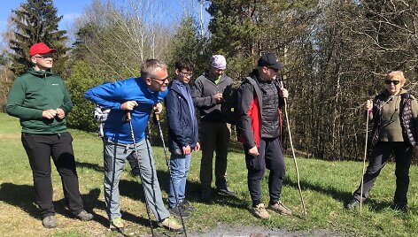 Neregiai žygiavo "Camino Lituano" keliu
