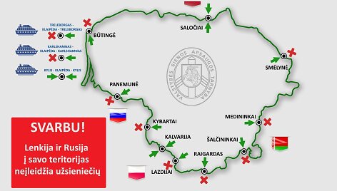 Atvykimas ir i&scaron;vykimas i&scaron; Lietuvos nuo gegužės 4 d.