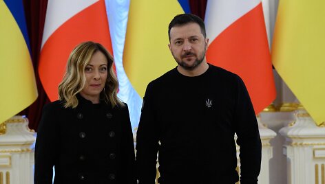 Giorgia Meloni ir Volodymyras Zelenskis