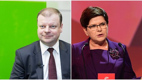 Saulius Skvernelis ir Beata Szydlo