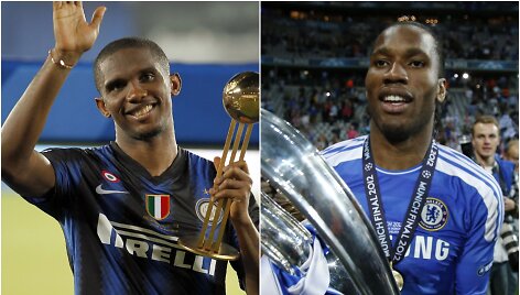 Samuelis Eto'o ir Didier Drobga