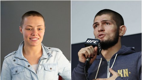 Rožė Namajunas ir Chabibas Nurmagomedovas