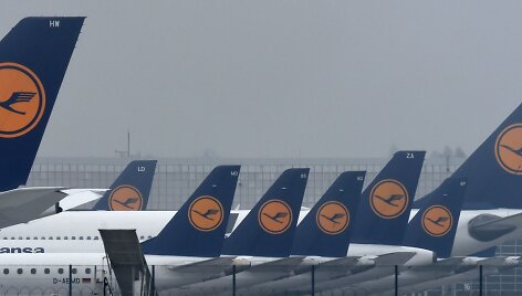 &bdquo;Lufthansa&ldquo; lėktuvai Miuncheno oro uoste 