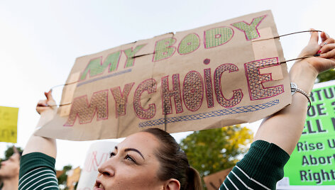 Protestas prie&scaron; abortų draudimą