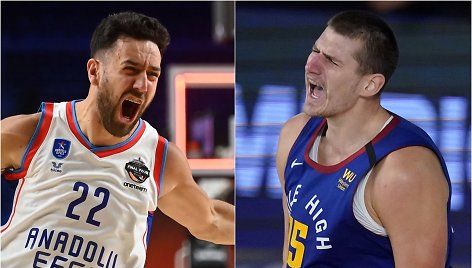 Vasilije Micičius ir Nikola Jokičius – atitinkamai Eurolygos ir NBA naudingiausi žaidėjai