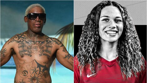 Denniso Rodmano duktė Trinity pakviesta futbolo naujokių biržoje