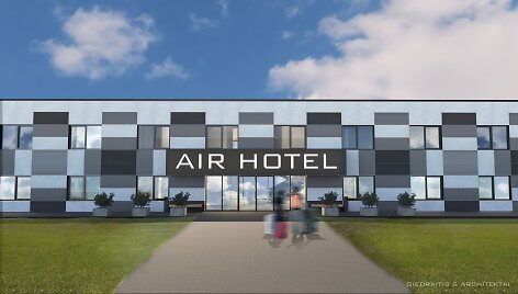 &bdquo;Airhotel&ldquo; prie Kauno oro uosto vizualizacija
