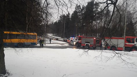 Autobuso gaisras Vilniuje