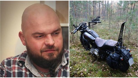 Aivaras Kilkus ir rastas motociklas