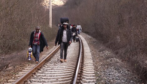 Migrantai Makedonijoje.