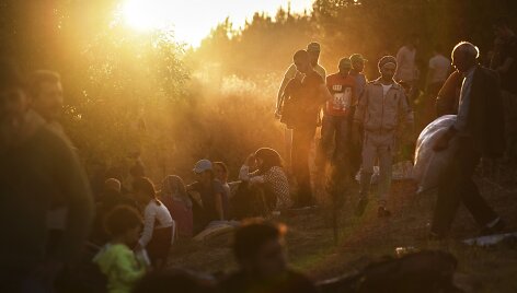 Migrantai Turkijoje prie sienos su Bulgarija