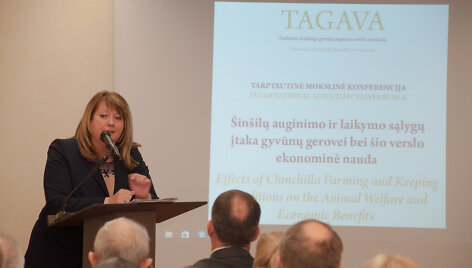 Vilija Blinkevičiūtė / Konferencijos &bdquo;&Scaron;in&scaron;ilų auginimo ir laikymo sąlygų įtaka gyvūnų gerovei bei &scaron;io verslo ekonominė nauda&ldquo; akimirkos / M.Joniko nuotr.
