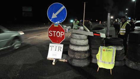 Rusi&scaron;kų sunkvežimių blokada 